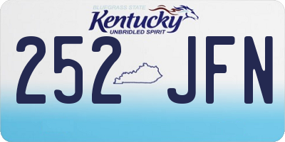 KY license plate 252JFN