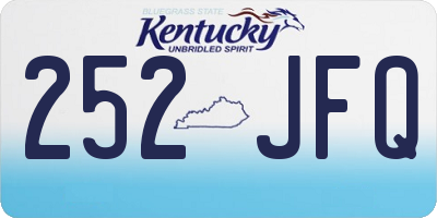 KY license plate 252JFQ
