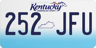 KY license plate 252JFU