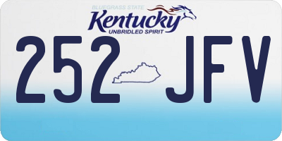 KY license plate 252JFV