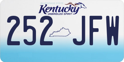 KY license plate 252JFW