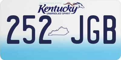 KY license plate 252JGB