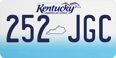 KY license plate 252JGC