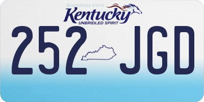 KY license plate 252JGD