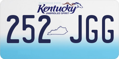 KY license plate 252JGG