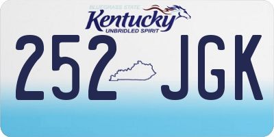 KY license plate 252JGK