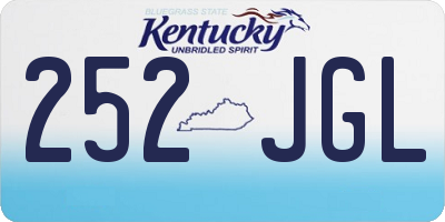 KY license plate 252JGL