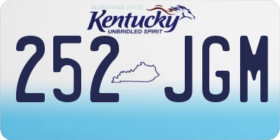 KY license plate 252JGM