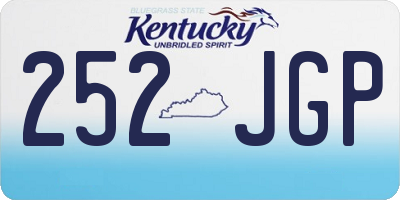 KY license plate 252JGP
