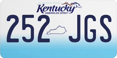 KY license plate 252JGS