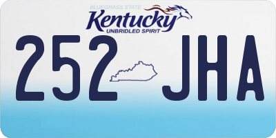 KY license plate 252JHA