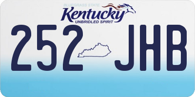 KY license plate 252JHB