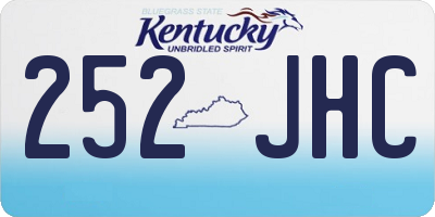 KY license plate 252JHC