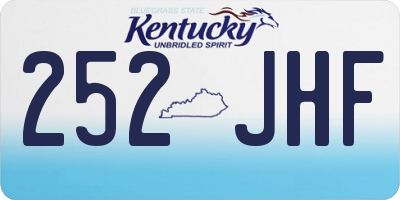 KY license plate 252JHF