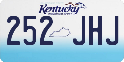 KY license plate 252JHJ