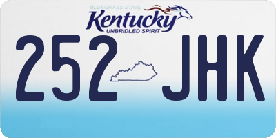 KY license plate 252JHK