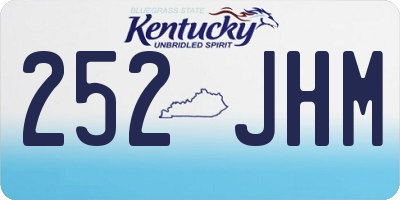 KY license plate 252JHM