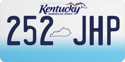 KY license plate 252JHP