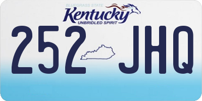 KY license plate 252JHQ