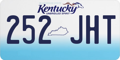 KY license plate 252JHT
