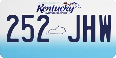 KY license plate 252JHW