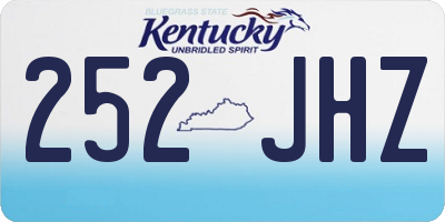 KY license plate 252JHZ