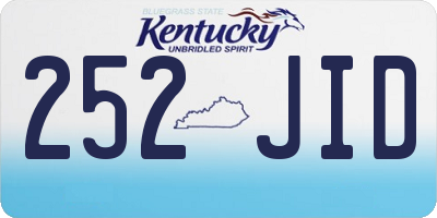 KY license plate 252JID