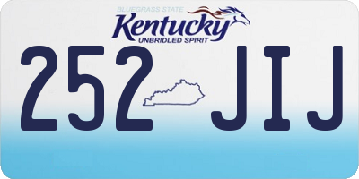 KY license plate 252JIJ