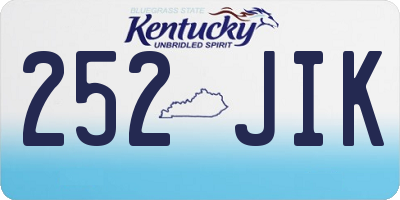 KY license plate 252JIK