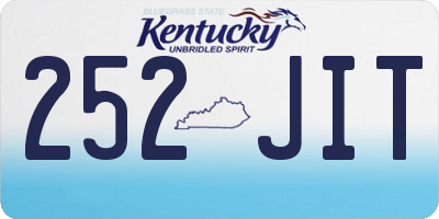 KY license plate 252JIT