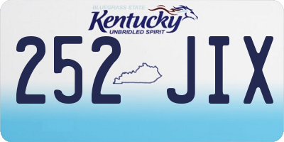 KY license plate 252JIX