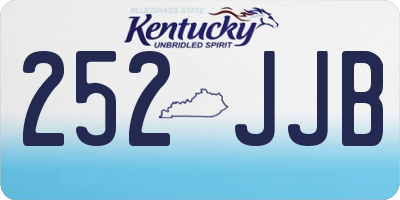 KY license plate 252JJB
