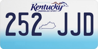 KY license plate 252JJD