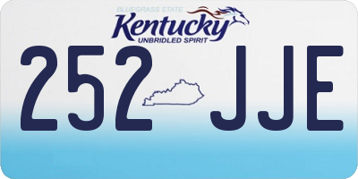 KY license plate 252JJE