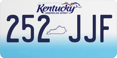 KY license plate 252JJF