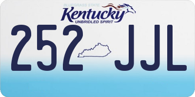 KY license plate 252JJL