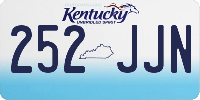 KY license plate 252JJN