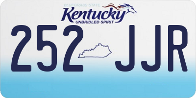 KY license plate 252JJR