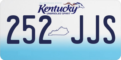 KY license plate 252JJS