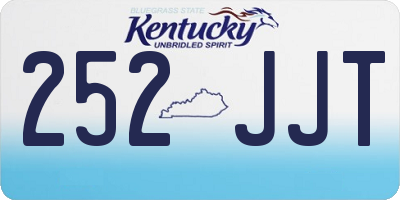 KY license plate 252JJT
