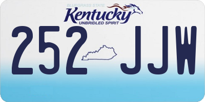 KY license plate 252JJW