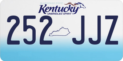 KY license plate 252JJZ