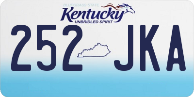 KY license plate 252JKA