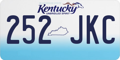 KY license plate 252JKC