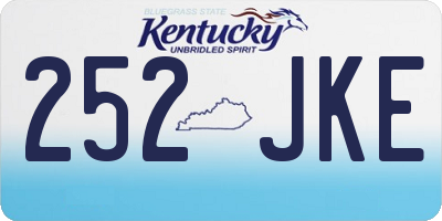 KY license plate 252JKE