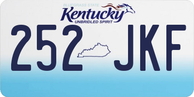 KY license plate 252JKF
