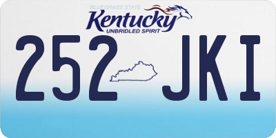 KY license plate 252JKI