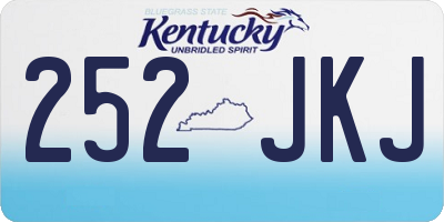 KY license plate 252JKJ