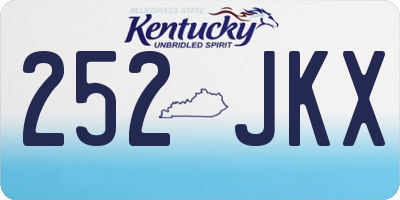KY license plate 252JKX