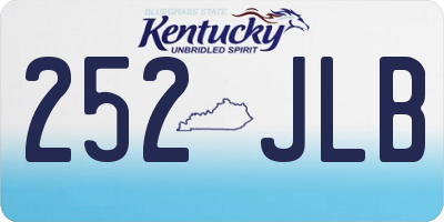 KY license plate 252JLB